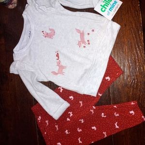 Child Of Mine fox 2 Piece Set fall 0 to 3 M Nwt